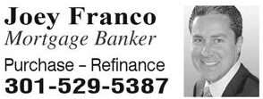 Joey Franco - Mortgage Broker - 301-529-5387